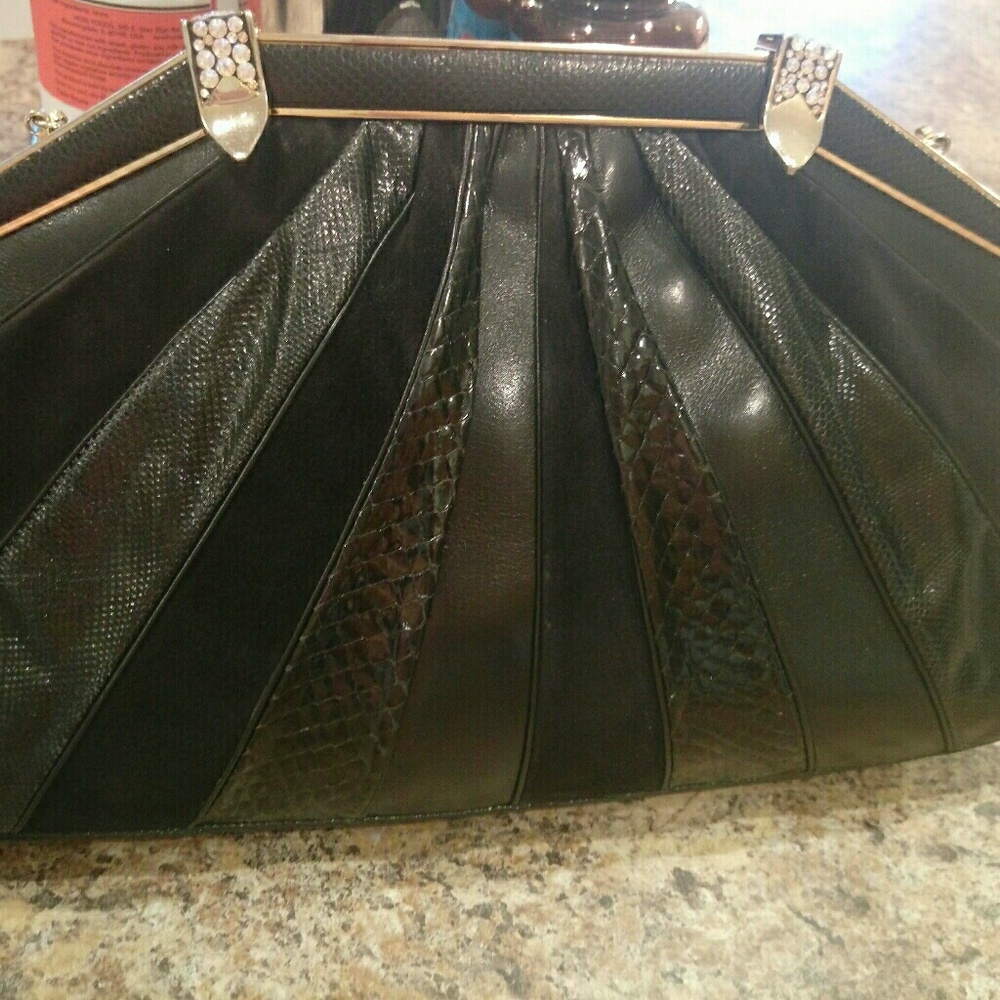 Vintage Judith Leiber Karung Snakeskin Handbag